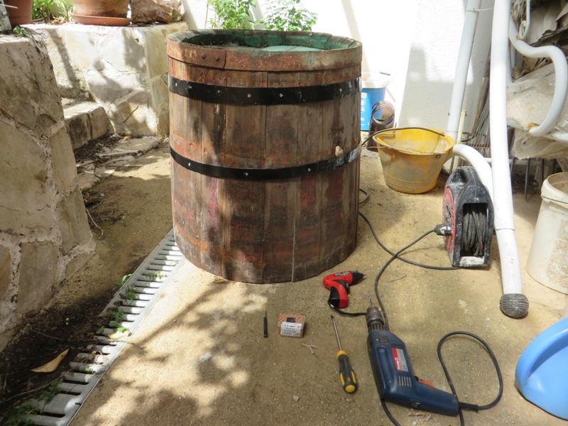 Cooperage - repairing an old wine cask